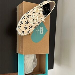 Keds Women's Cream Starfish Print Sneakers